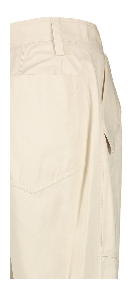Ecru loose fit broek met bandplooien Natsa Iro