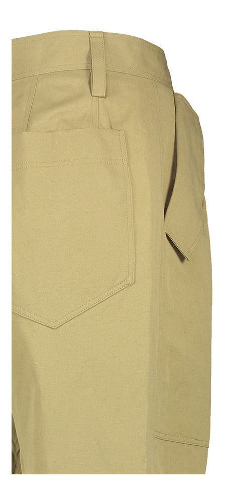 Kaki loose fit broek met bandplooien Natsa Iro