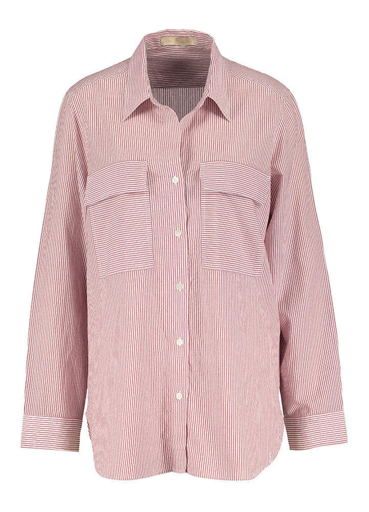 Bordeaux en wit gestreepte katoenen blouse Dim Vanessa Bruno