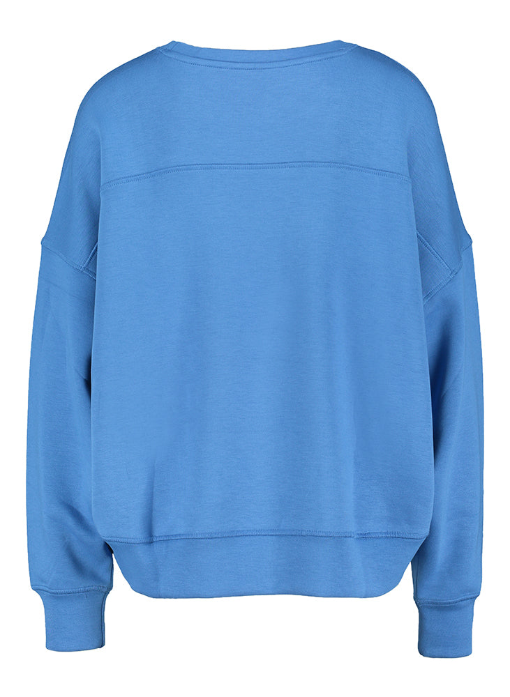 Petrolblauwe aangename oversized sweater Dalvina MSCH Copenhagen