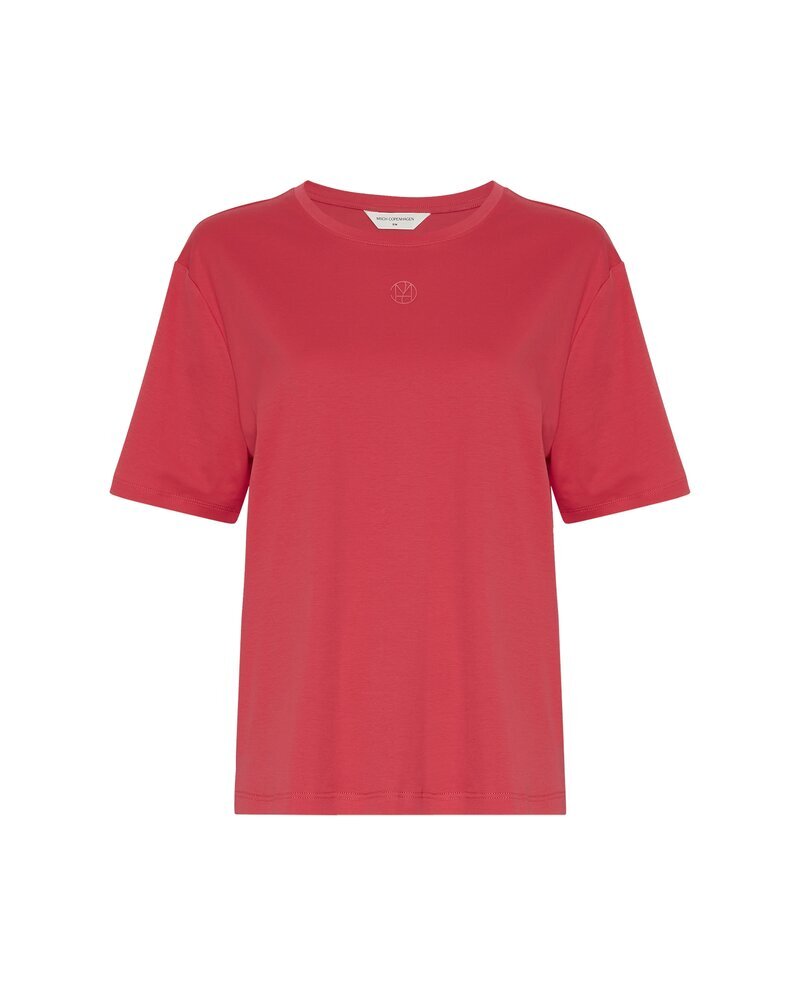 Rode t-shirt met logo Melea Icon