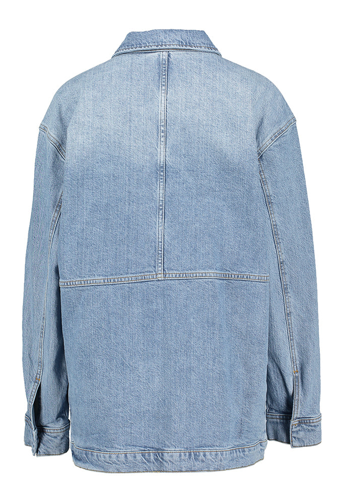 Blauwe halflange jeansjas Eli Ada Denim Jacket MSCH Copenhagen