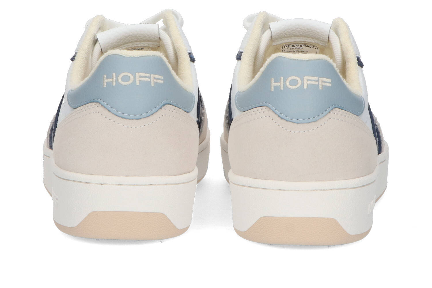 Witte lage sneakers met donkerblauwe details Tasquena Hoff