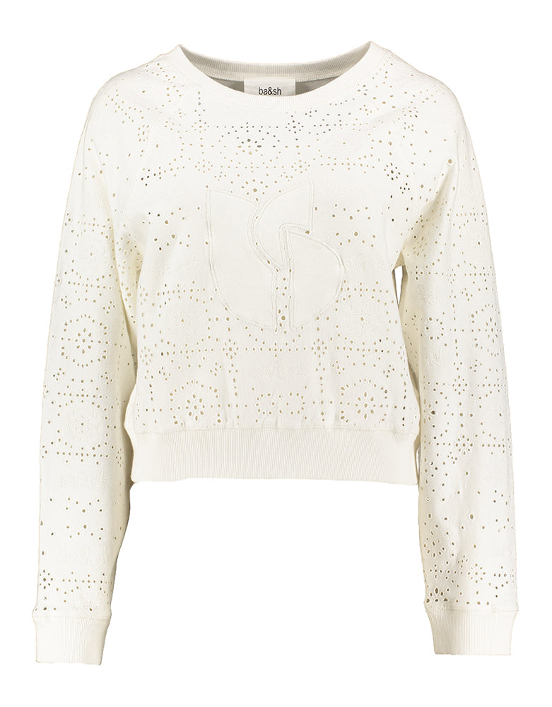 Ecru trui met geperforeerd motief Ba&sh
