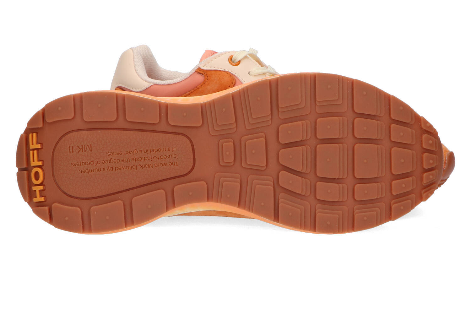 Baskets basses dans les tons orange et corail Paris II Hoff