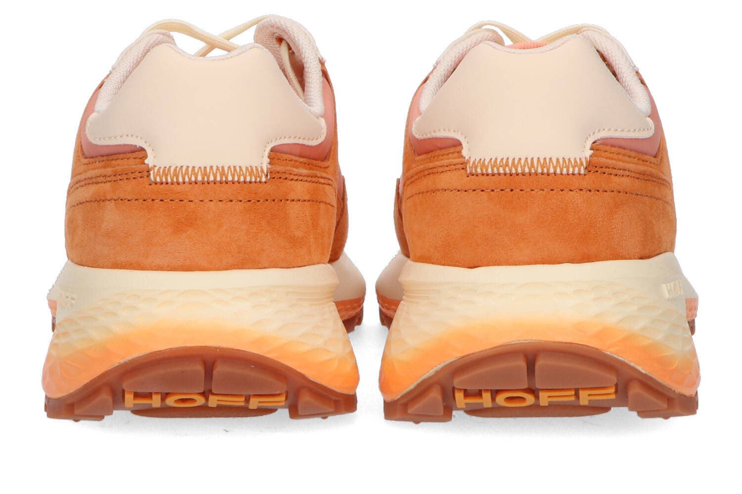 Lage sneakers in oranje en koraal tinten Paris II Hoff