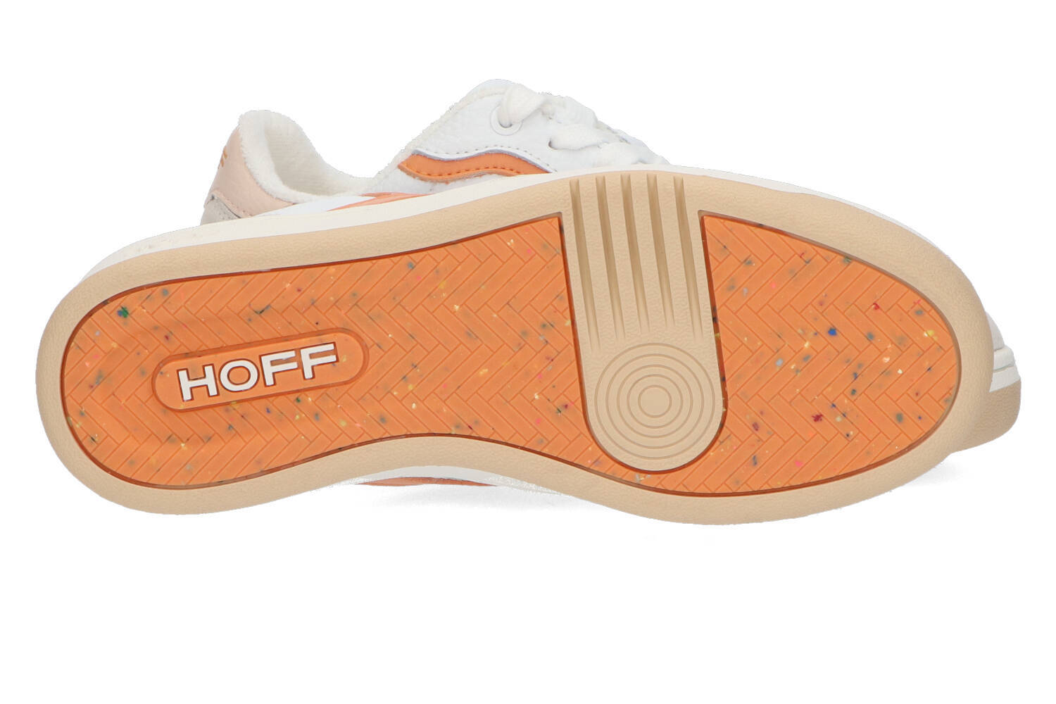 Witte lage sneakers met oranje detail Korai Square Hoff
