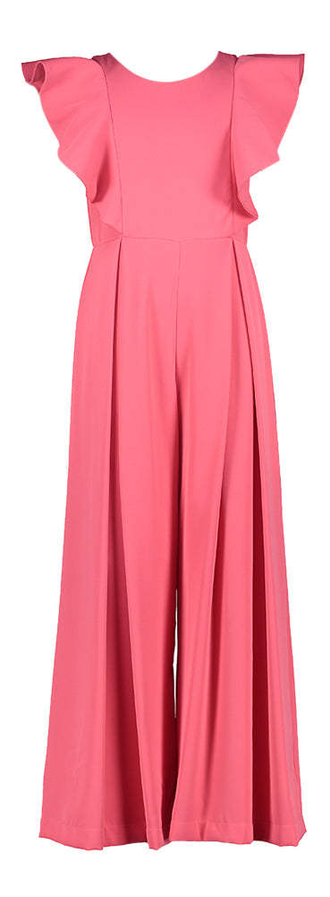 Fushia roze jurmpsuit met frul aan de borst Abel&Lula