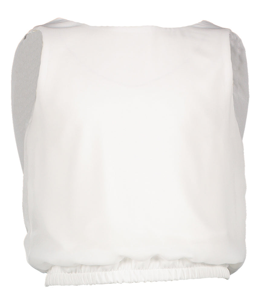 Witte top met ronde hals Diamante Blu