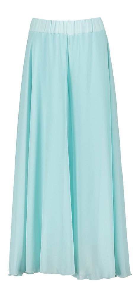 Turquoise losvallende broek Diamante Blu