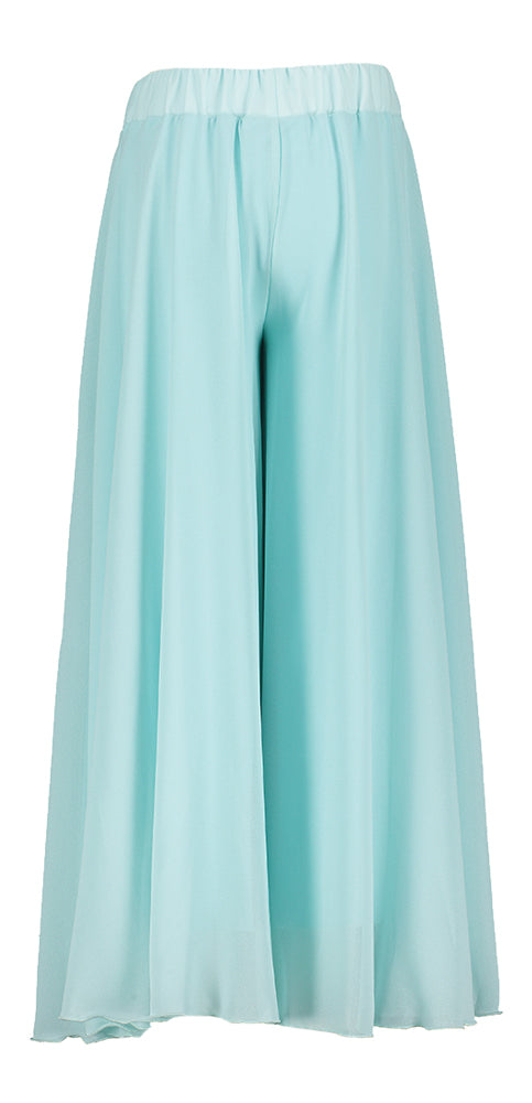 Turquoise losvallende broek Diamante Blu