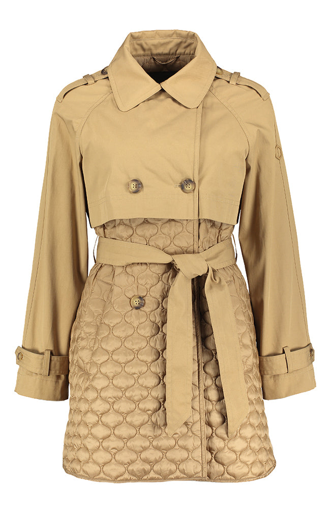 Donkerbeige trenchcoat Hox