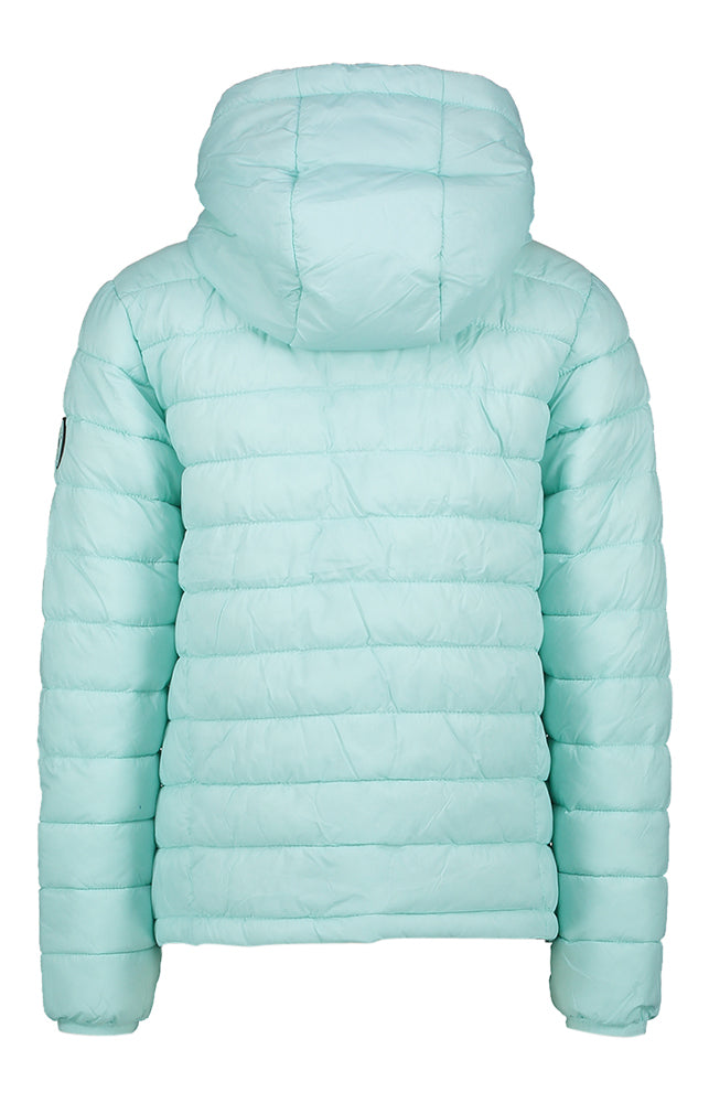 Veste matelassée vert menthe à capuche Thelma Cars