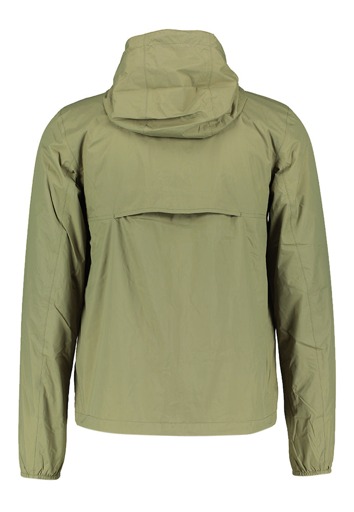 Kaki/greige reversibel jas met kap Jake Plus Double K-Way