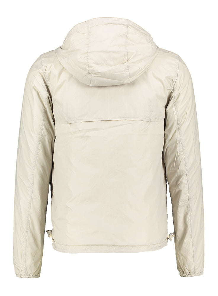 Kaki/greige reversibel jas met kap Jake Plus Double K-Way