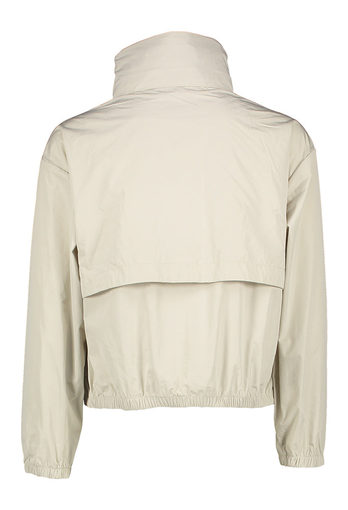 Greige cropped regenjas met uitritsbare kap Aubette Memory Touch K-Way