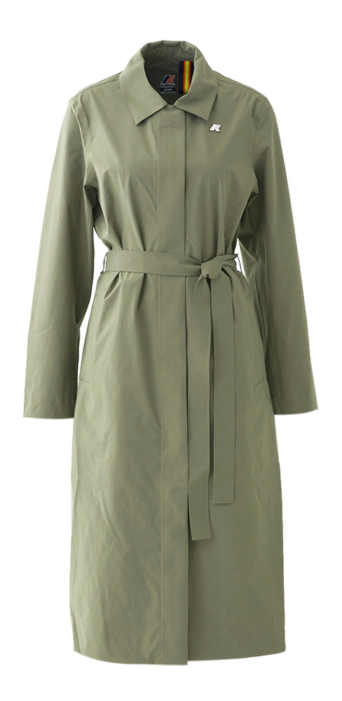 Kakigroene trenchcoat Barbra Stretch K-Way