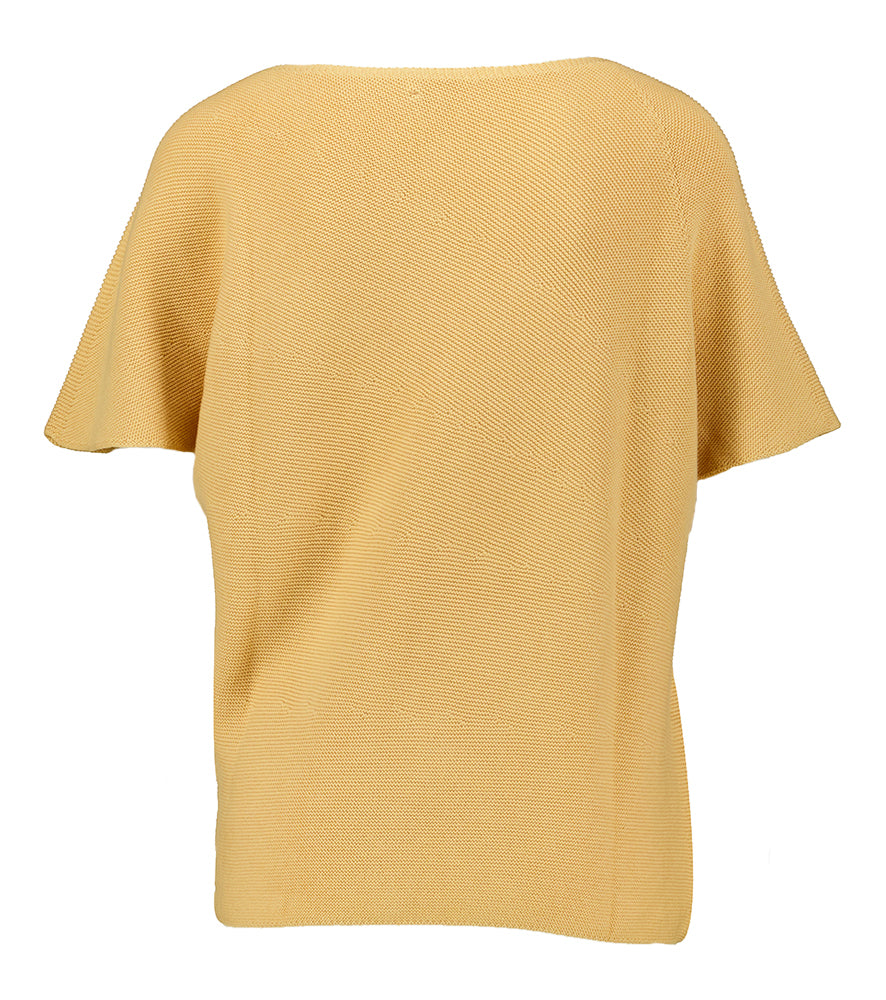 Beige gehaakte trui met korte mouwen Liviana Conti