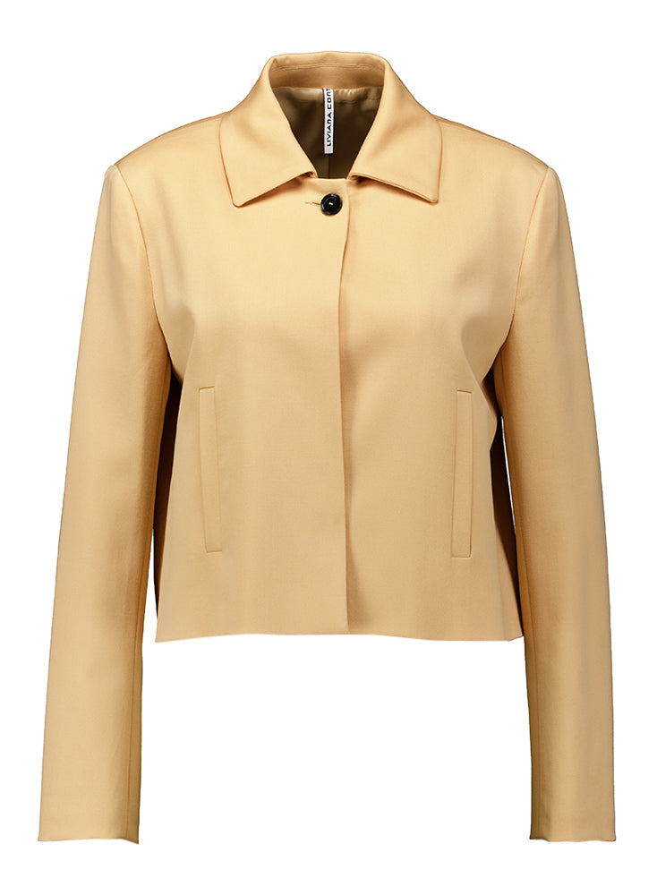 Beige korte vest Liviana Conti