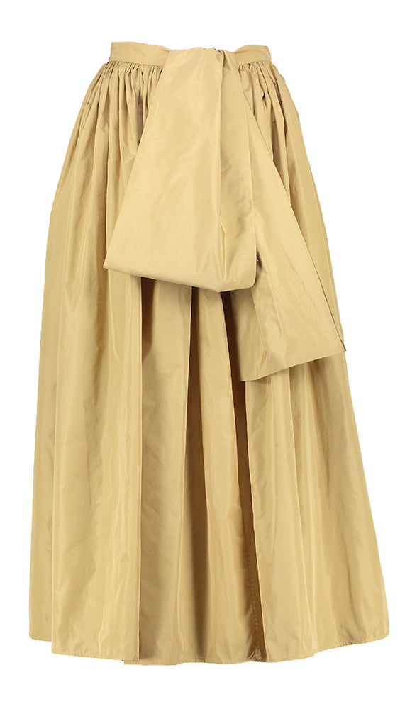 Jupe beige fendue sur le devant et poches Liviana Conti