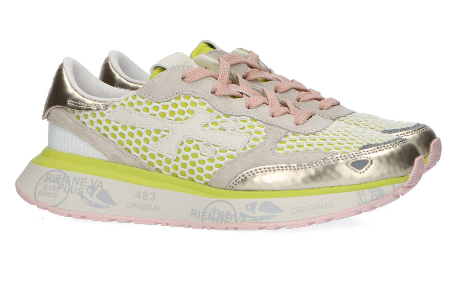 Lage sneakers in fluo Premiata