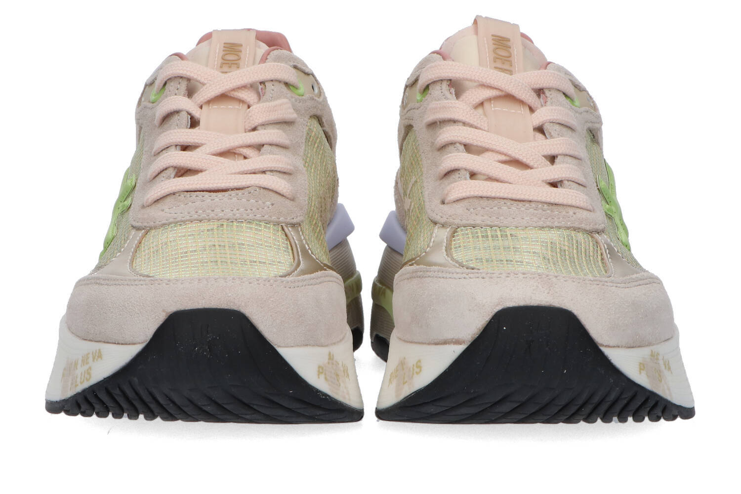 Multicolor sneakers met lime groen detail Moerund Premiata