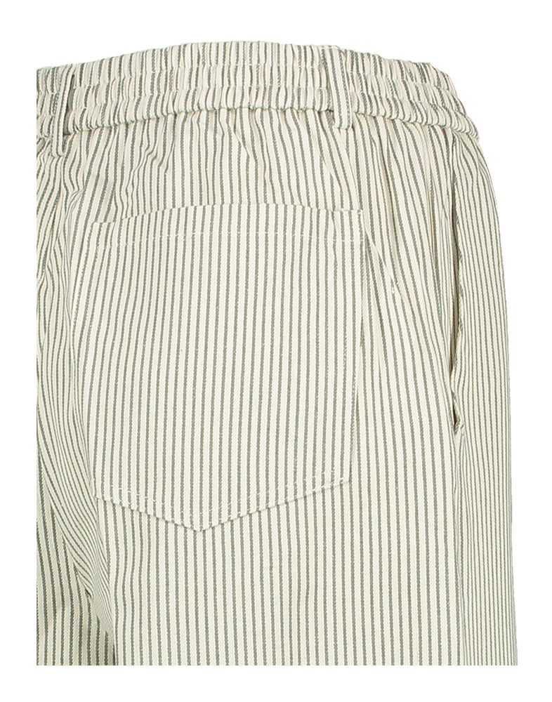 Pantalon large écru à rayures grises et élastique Patine Grace & Mila