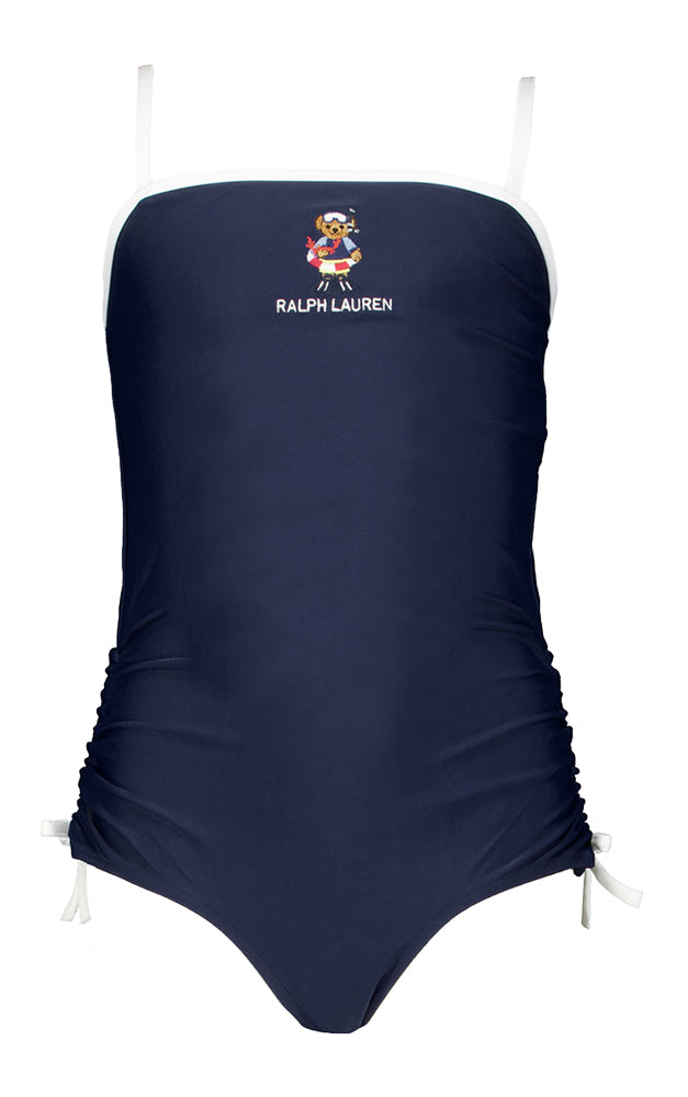 Donkerblauw badpak met logo Ralph Lauren