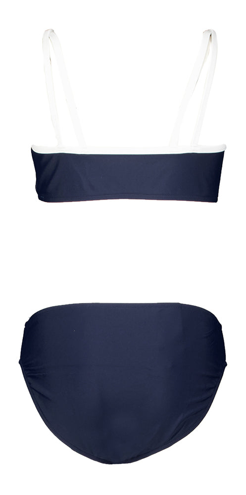 Donkerblauwe bikini me't wit merklogo Ralph Lauren