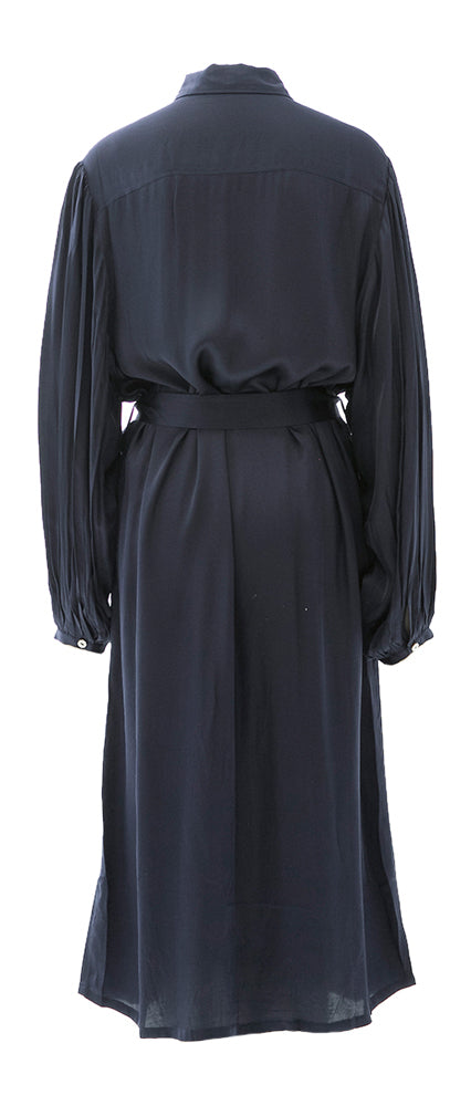 Robe Adile FRNCH en satin bleu foncé