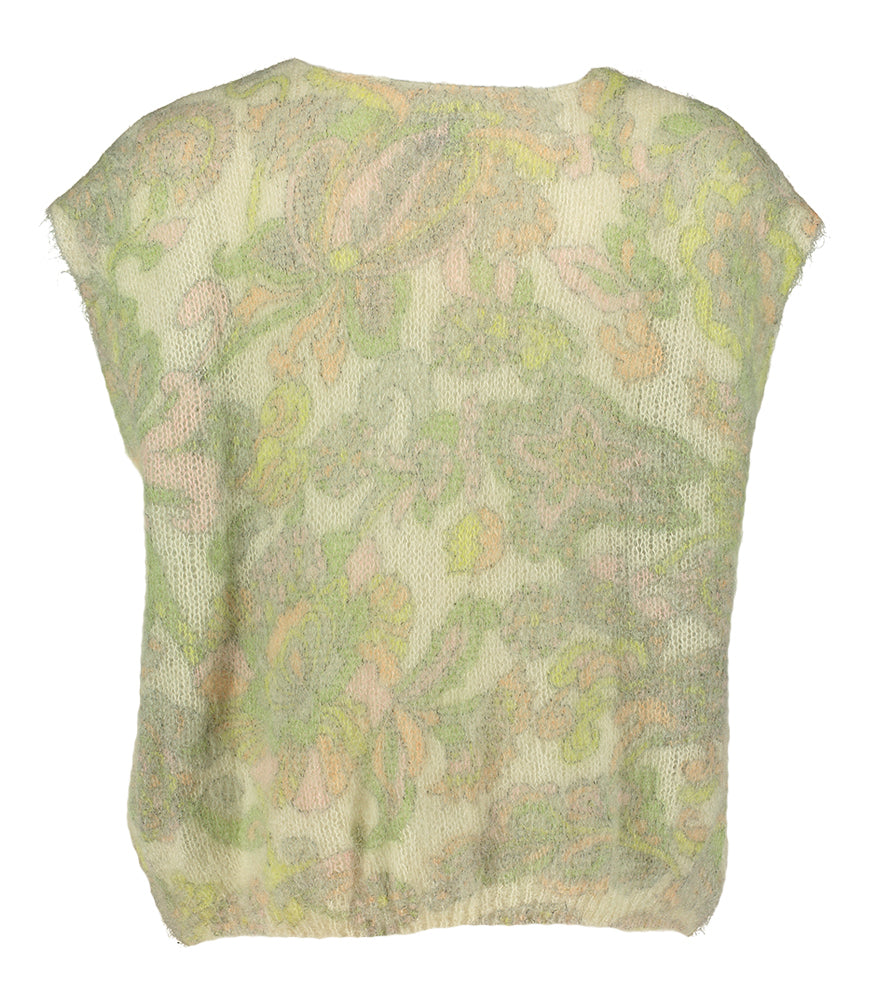 Multicolor mouwloze cardigan Nevy Frnch