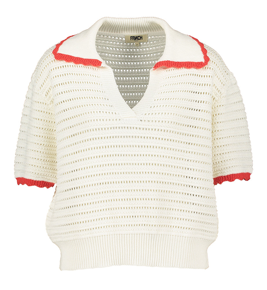 Polo crème à manches courtes Caina Frnch