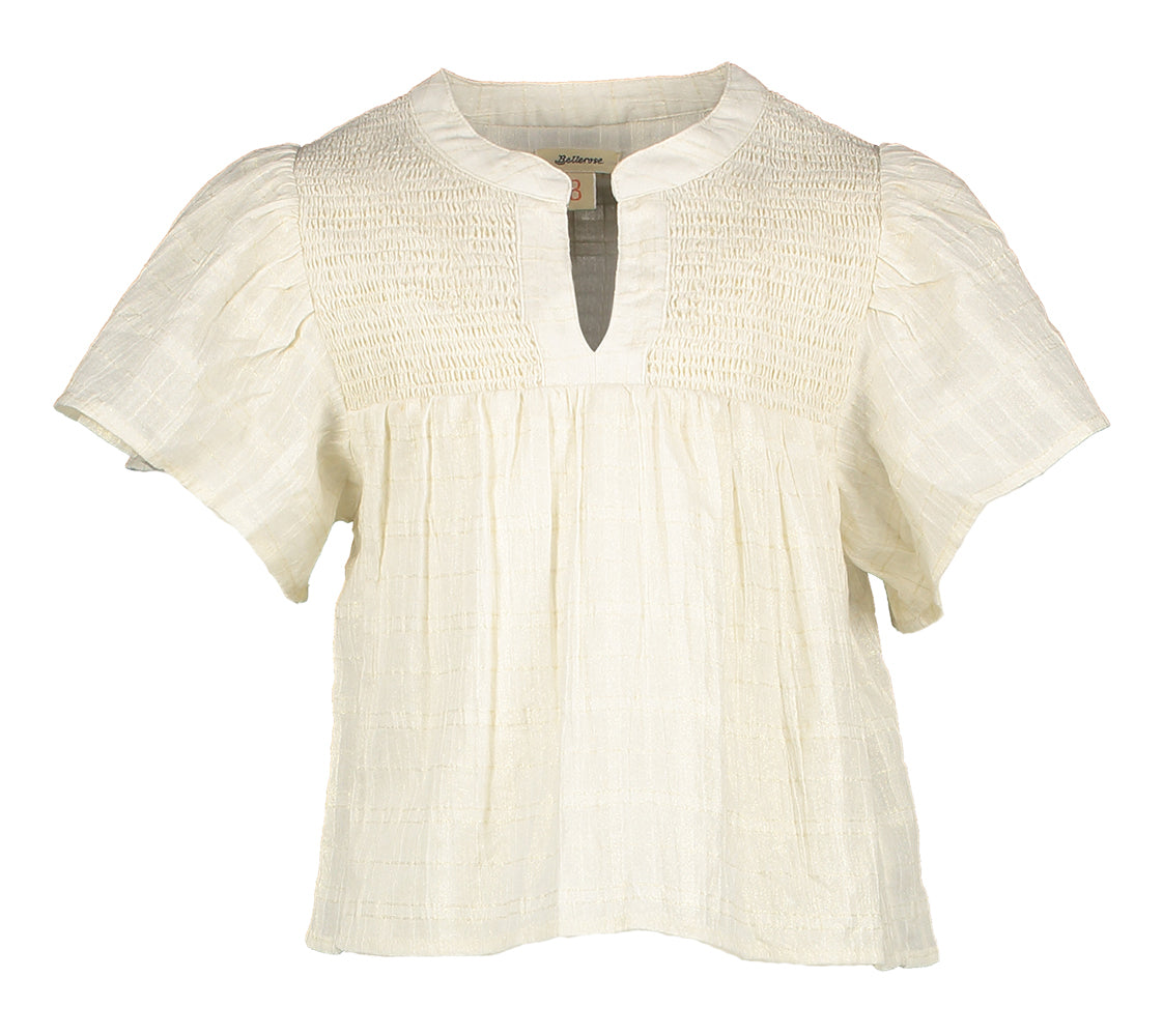 Beige bloes met gouden glitterdraad Hanoii Bellerose