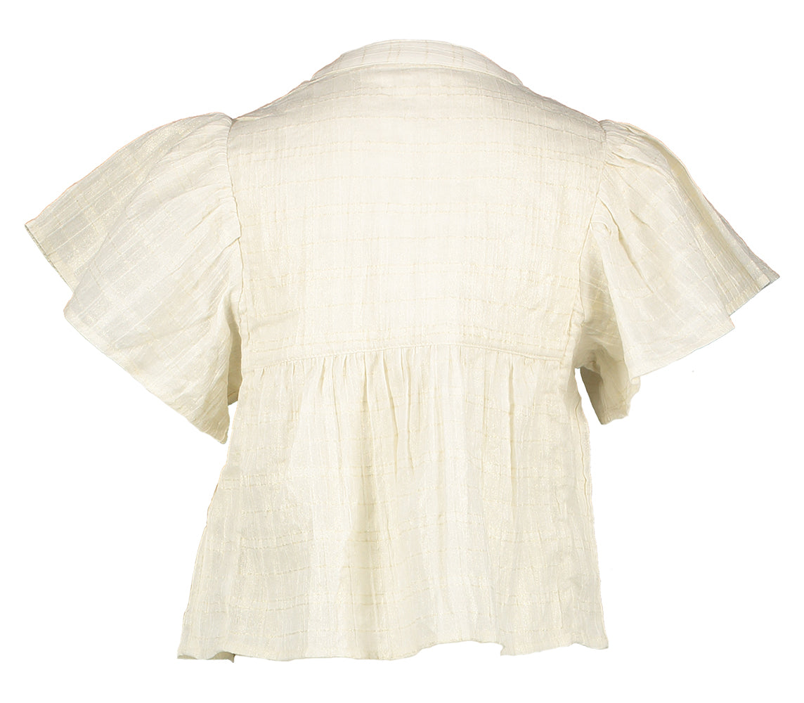 Blouse beige à fils dorés scintillants Hanoii Bellerose
