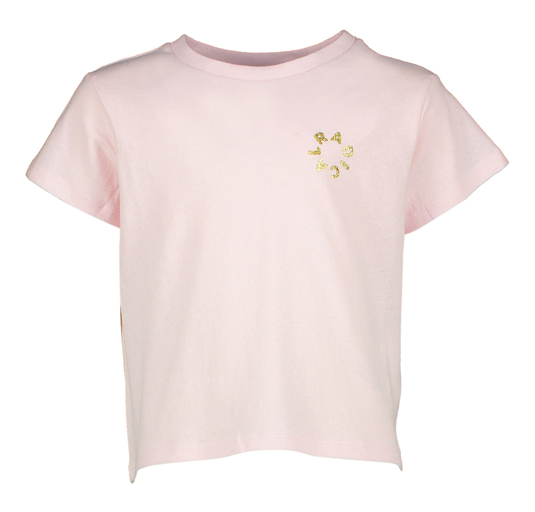 roze t-shirt met opdruk op de rug Bellerose