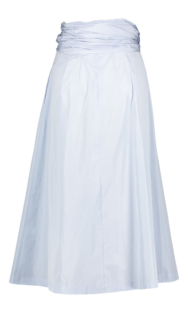 Lichtblauwe uitlopende rok met knoop detail Sonar Just Eve