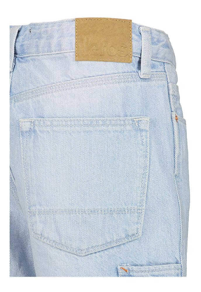Licht blauwe cargo jeans short Peers Bellerose