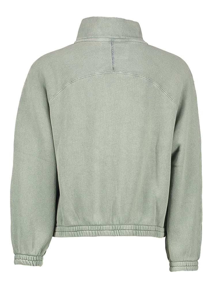 Pull vert à fermeture éclair courte Fabril Bellerose