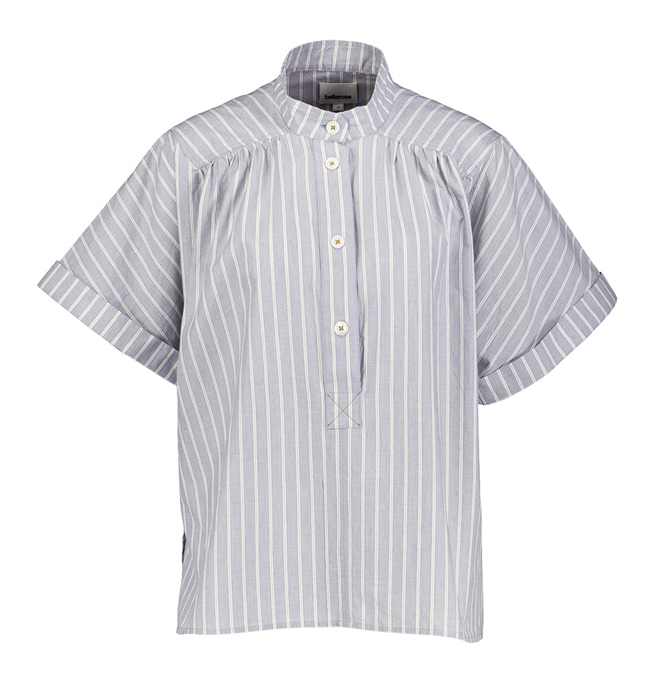 Blouse grise à rayures oversize Bellerose