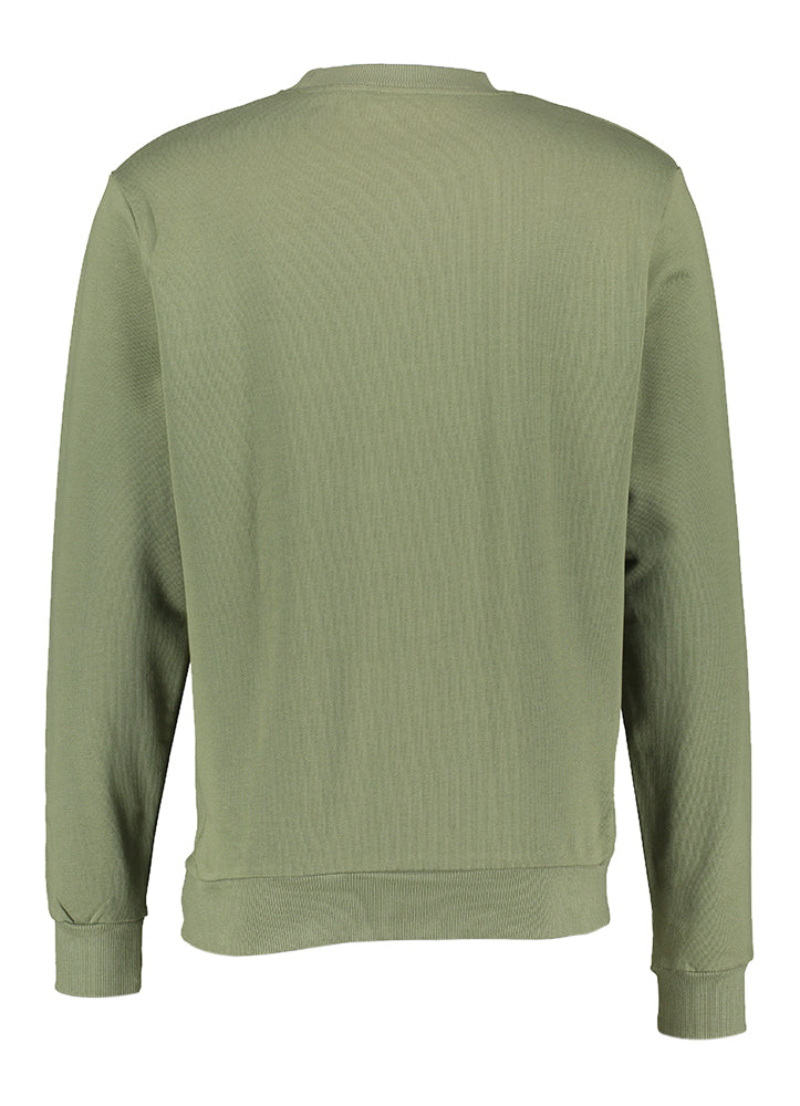 Pull col rond en coton kaki Les Deux