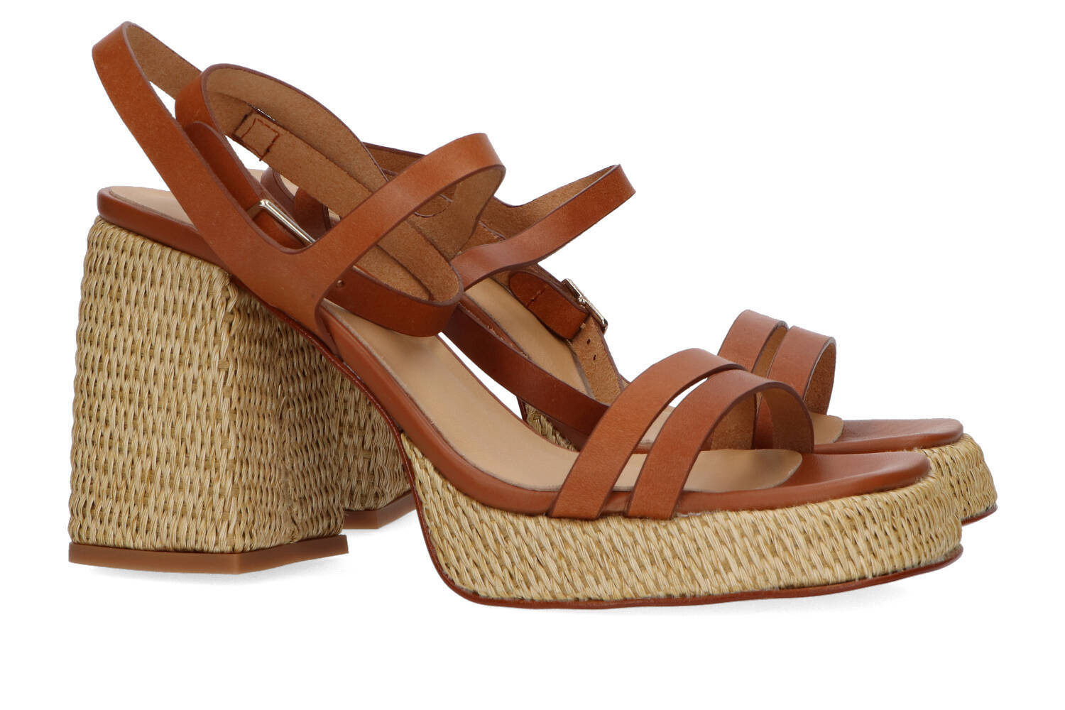 Sandale Cuero Victoria à talon carré Castaner