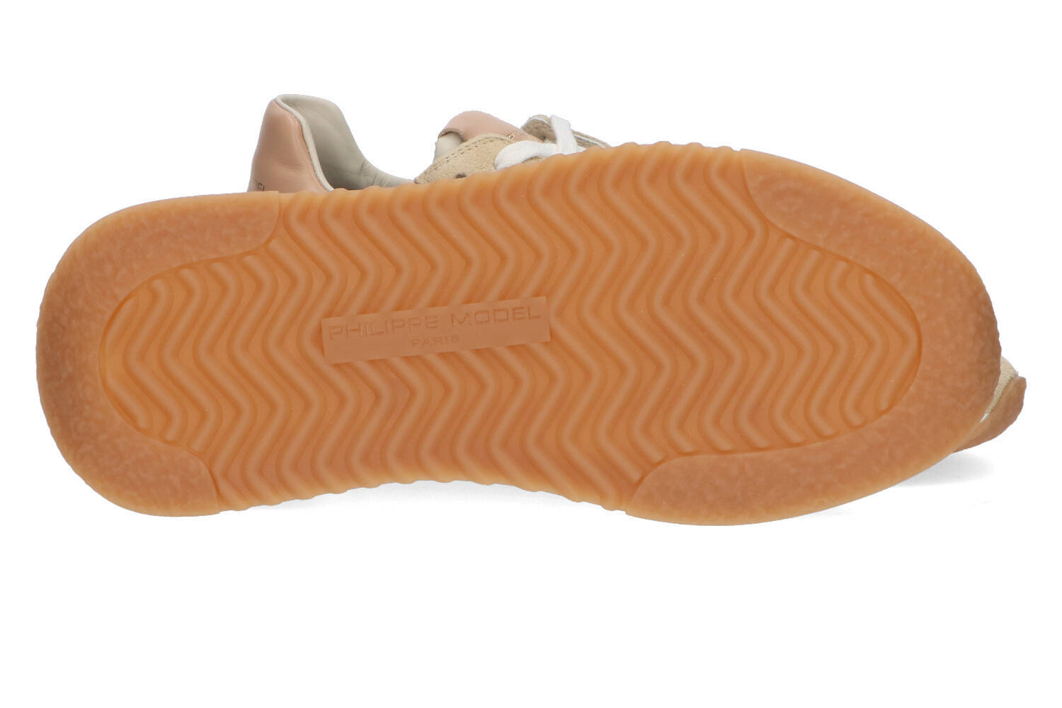 Baskets basses beiges Philippe, modèle Philippe