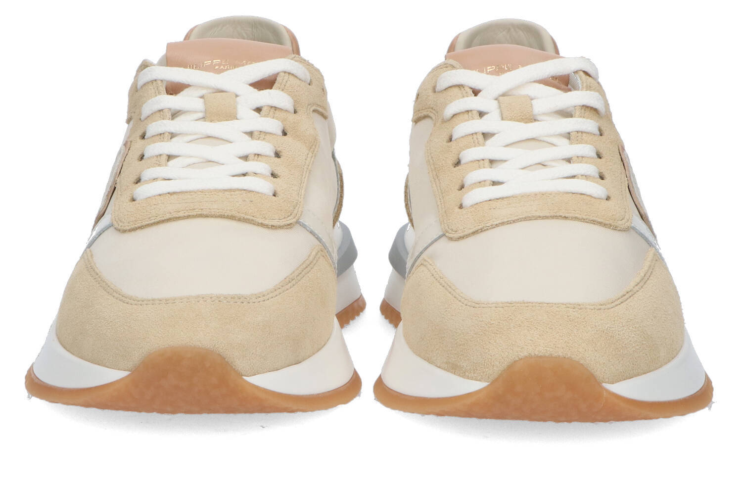 Baskets basses beiges Philippe, modèle Philippe