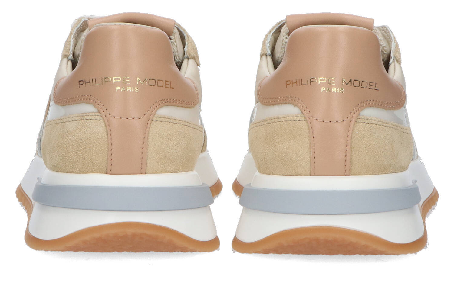 Baskets basses beiges Philippe, modèle Philippe