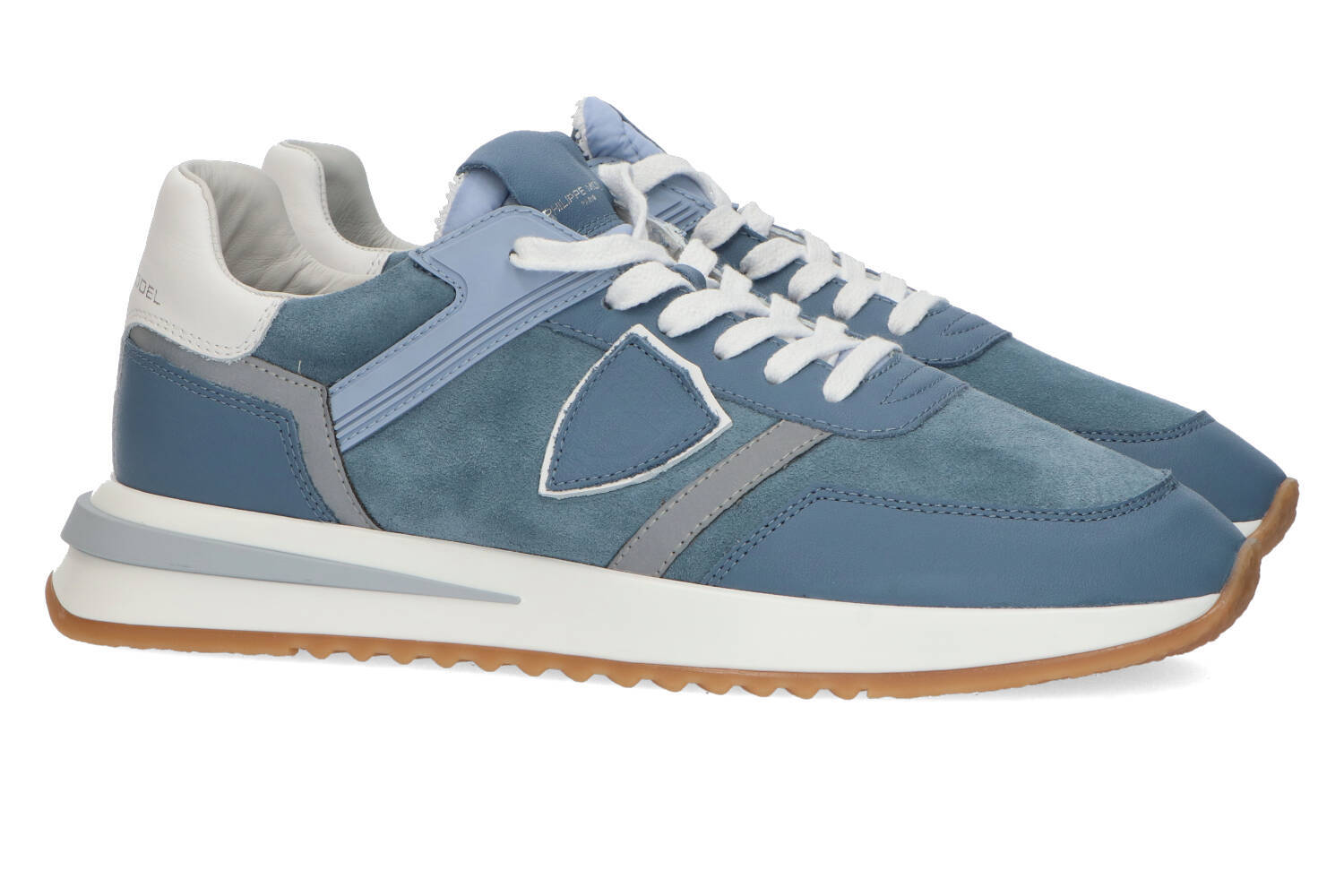 Lichtblauwe lage sneakers Philippe Model
