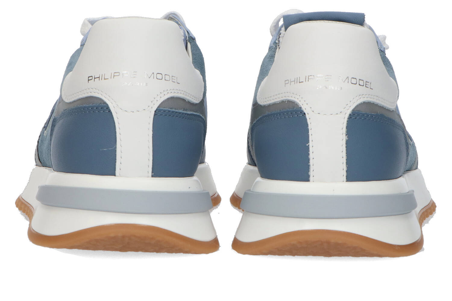 Lichtblauwe lage sneakers Philippe Model