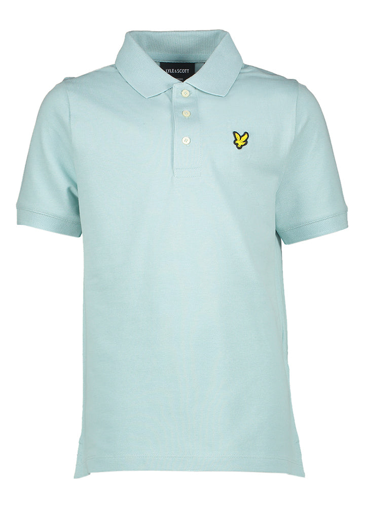 Lichtblauwe polo met merklogo Lyle & Scott