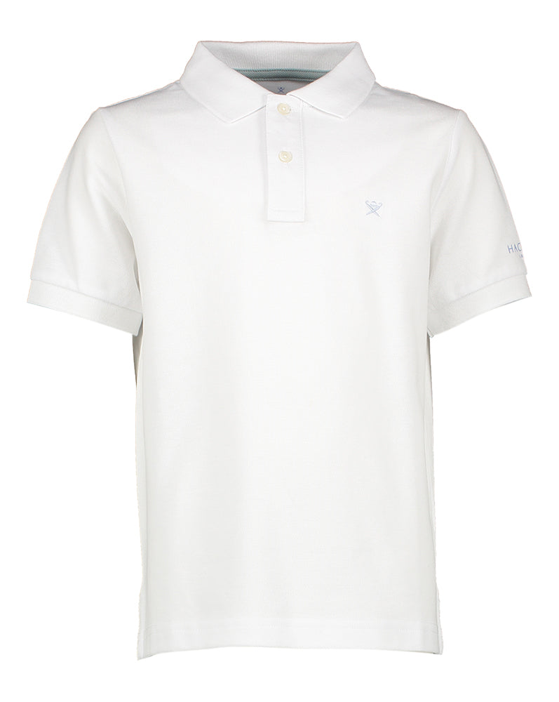Witte polo met korte mouwen Hackett