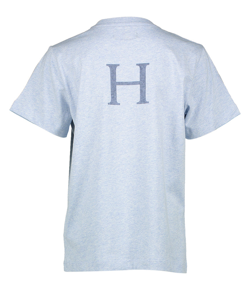 Licht blauwe t-shirt met merklogo Hackett
