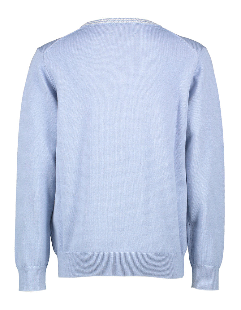 Pull bleu clair avec logo de la marque Hackett